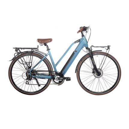 Vélo de Ville Électrique Bicyklet Camille Bleu Shimano AceraAltus 8V 504 Wh 700 mm 