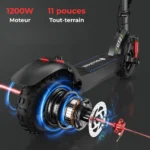 Trottinette électrique isinwheel tout terrain 1200W pour adultes et adolescents – Image 6