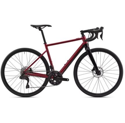 Vélo de route électrique Shimano 105 Di2 2x12v E-EDR AF rouge