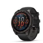 Montre connectée GARMIN AMOLED Sapphire Titane Carbon Gray DLC 47mm Fēnix® 8 noir