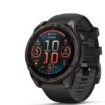 Montre connectée GARMIN AMOLED Sapphire Titane Carbon Gray DLC 47mm, Fēnix 8 noir