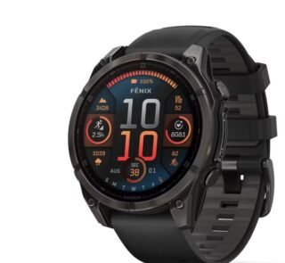 Montre connectée GARMIN AMOLED Sapphire Titane Carbon Gray DLC 47mm, Fēnix 8 noir