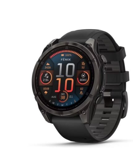 Montre connectée GARMIN AMOLED Sapphire Titane Carbon Gray DLC 47mm, Fēnix 8 noir