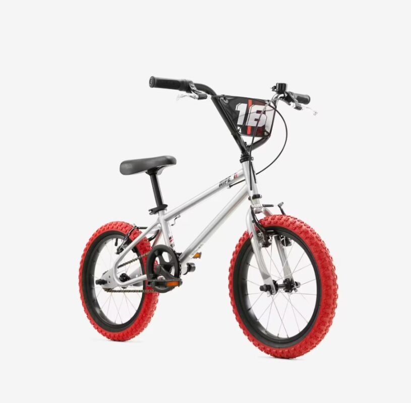 BMX ENFANT BTWIN 16" WIPE 500 GRIS 5-7 ANS