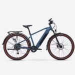 Vélo tout chemin électrique cadre haut ROCKRIDER E-EXPL 100 LTD bleu