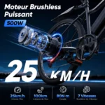 Vélo électrique tout-terrain isinwheel EB3 pour la navette ou le hors-piste – Image 10