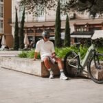 Vélo tout chemin électrique cadre bas E-ACTV 100 vert amande – Image 2