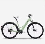 Vélo tout chemin électrique cadre bas E-ACTV 100 vert amande – Image 4