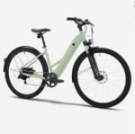 Vélo tout chemin électrique cadre bas E-ACTV 100 vert amande – Image 5