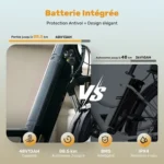 VTT Électrique iScooter UcityS Noir 26'' Batterie Amovible – Image 2