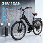 VTT Électrique iScooter UcityS Noir 26'' Batterie Amovible – Image 4