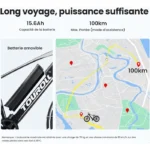 Vélo de Trekking Touroll J1 - Moteur 250 W - Roues 27.5 Pouces - Batterie 15.6Ah – Image 2