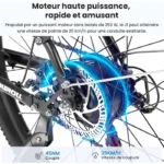 Vélo de Trekking Touroll J1 - Moteur 250 W - Roues 27.5 Pouces - Batterie 15.6Ah – Image 3