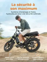 VTT électrique fat bike - ENGWE M1 - Autonomie 90km - Batterie 48V15.6Ah – Image 6