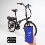 Vélo pliant électrique BTWIN e fold 500 vert – Image 3