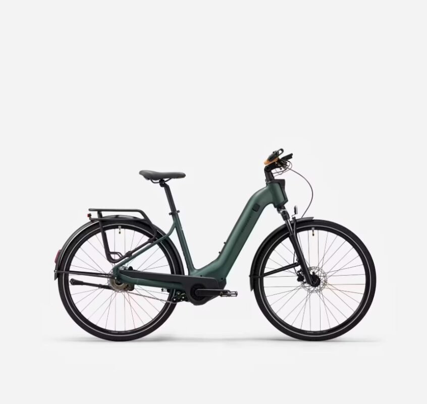 Vélo tout chemin électrique Rockrider à moteur automatique owuru cadre bas E-ACTV 900