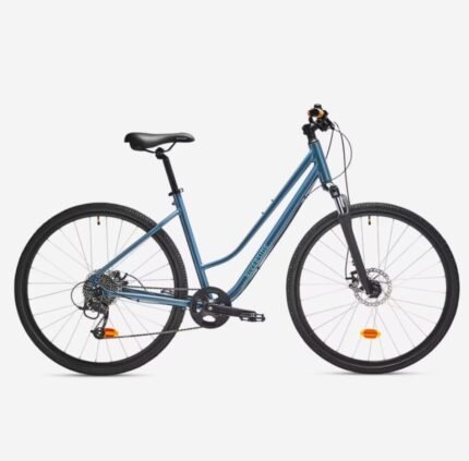 VELO TOUT CHEMIN RIVERSIDE 500 ENJAMBEMENT BAS bleu tempête