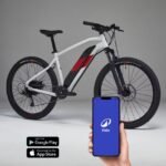 VTT électrique semi-rigide ROCKRIDER 27.5" - E-ST 100 Blanc Rouge – Image 3