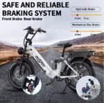 Vélo électrique Onesport OT08 Pro 20'' double batterie 48 V 36 Ah – Image 14
