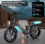 Vélo électrique Onesport OT08 Pro 20'' double batterie 48 V 36 Ah – Image 5