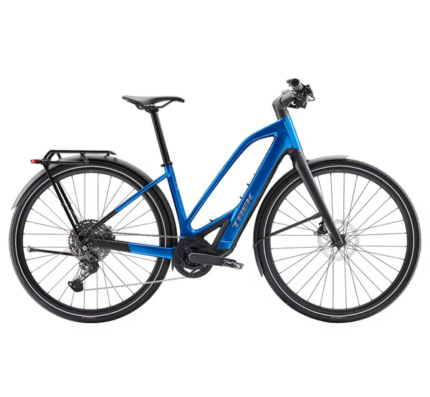 Vélo de Ville Électrique Trek FX+ 7 Mid-Step Shimano Cues 10V 360Wh 700mm Bleu 2025