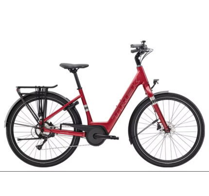 Vélo de Ville Électrique Trek Verve+ 1 Lowstep 400Wh Shimano Acera 8V Rouge