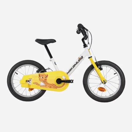 Vélo enfant Nakamura 16 pouces 3-6 ans Leo Evo Mini Blanc et jaune