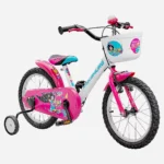Vélo enfant Nakamura 16 pouces 3-6 ans Princesse Plume Rose et blanc